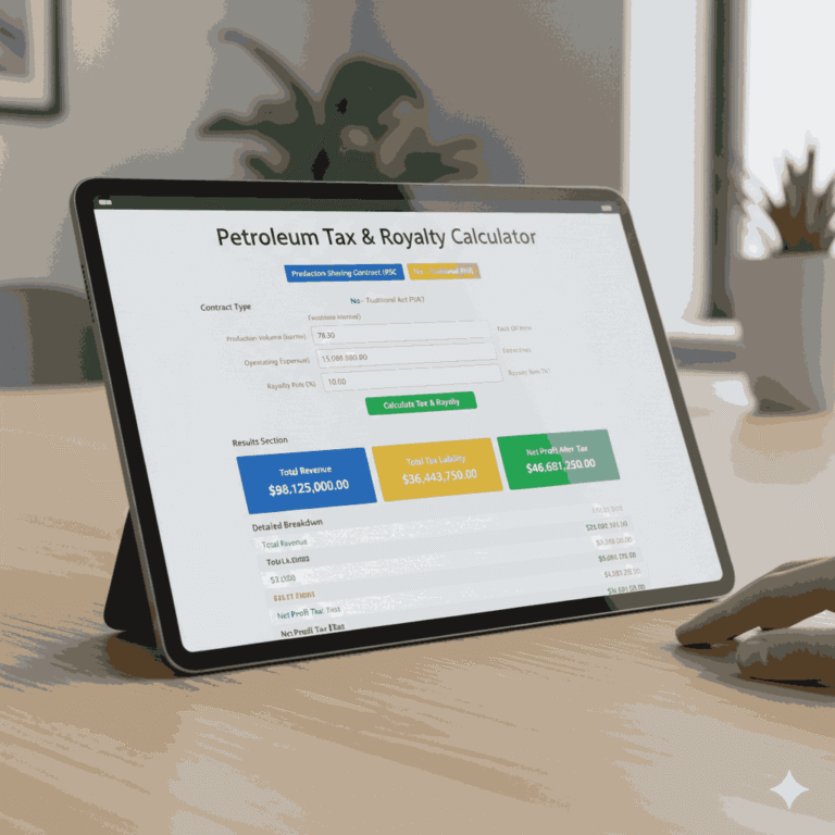Petroleum Tax & Royalty Calculator