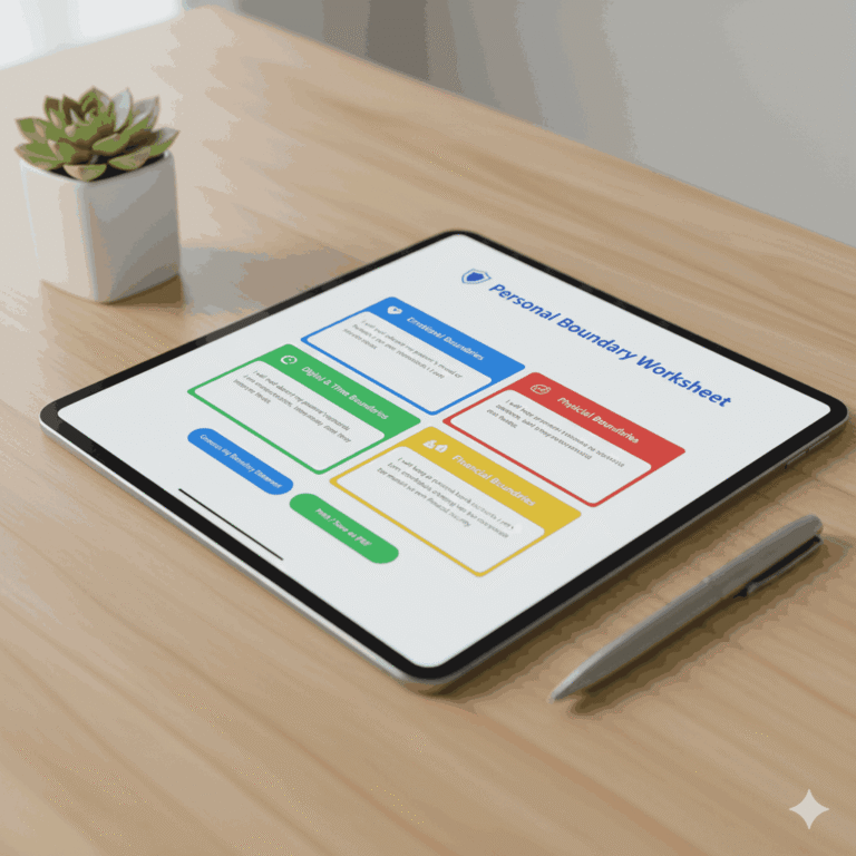 Personal Boundary Worksheet